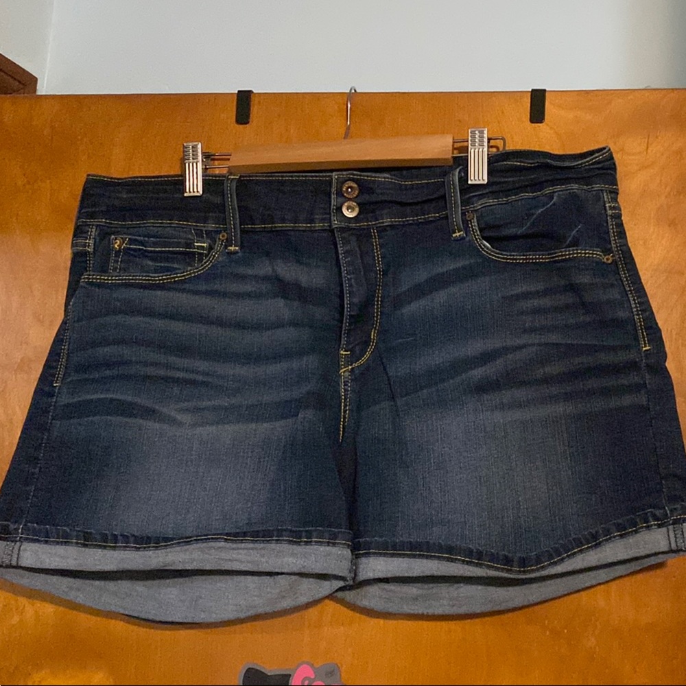 Denizen by Levi’s Dark Blue Cuffed Denim Shorts